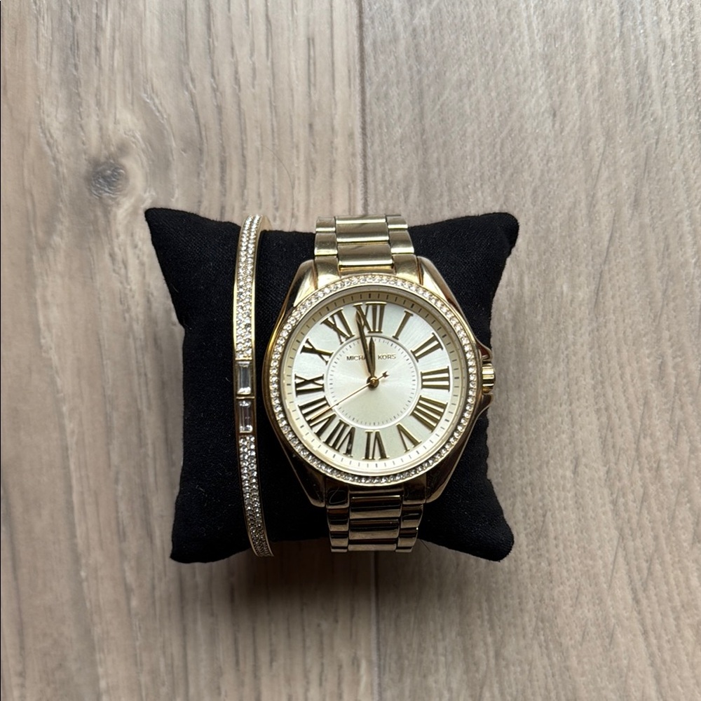 Gold Michael Kors Watch with Bracelet